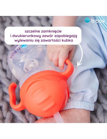 B.Box Bidon ze słomką 240ml Różowy jasny