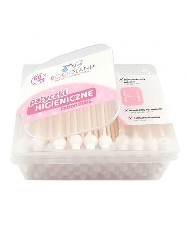 Bocioland Patyczki higieniczne do uszu dla dzieci 60 szt. Bocioland Patyczki higieniczne do uszu dla dzieci 60 szt.