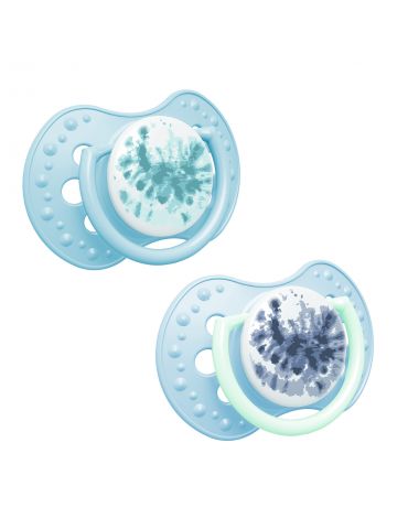 Lovi Smoczek silikonowy dynamiczny 18m+ Tie Dye blue