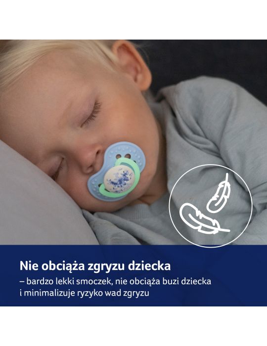 Lovi Smoczek silikonowy dynamiczny 6-18m Tie Dye blue