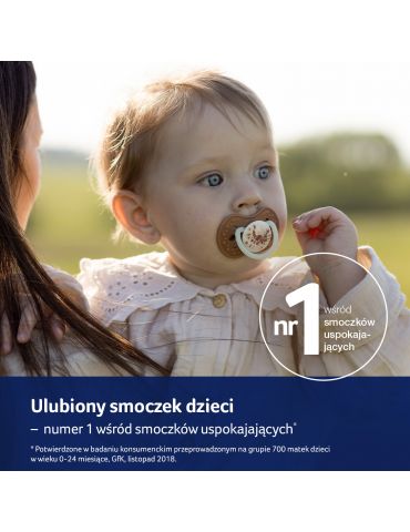 Lovi Smoczek silikonowy dynamiczny 6-18m Tie Dye blue