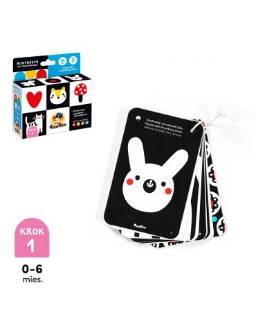 CzuCzu Kontrasty na sznureczku Książeczka do pokazywania dla dzieci 0m+ i 3m+