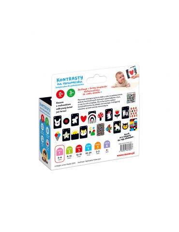 CzuCzu Kontrasty na sznureczku Książeczka do pokazywania dla dzieci 0m+ i 3m+