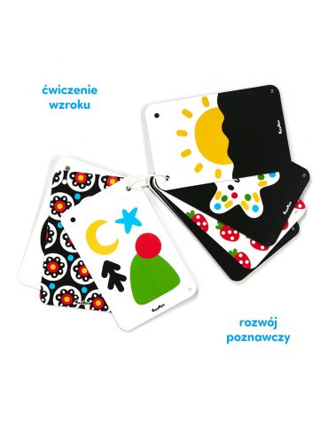 CzuCzu Kontrasty na sznureczku Książeczka do pokazywania dla dzieci 0m+ i 3m+