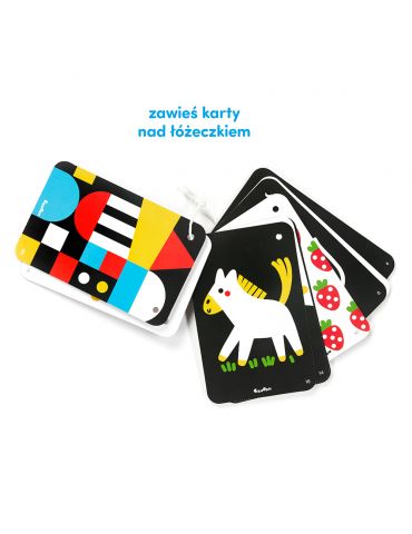 CzuCzu Kontrasty na sznureczku Książeczka do pokazywania dla dzieci 0m+ i 3m+