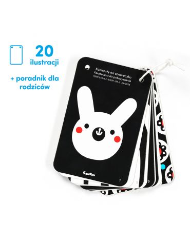 CzuCzu Kontrasty na sznureczku Książeczka do pokazywania dla dzieci 0m+ i 3m+