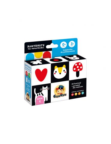 CzuCzu Kontrasty na sznureczku Książeczka do pokazywania dla dzieci 0m+ i 3m+