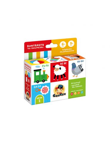 CzuCzu Kontrasty na sznureczku Książeczka do pokazywania dla dzieci 6m+ i 9m+