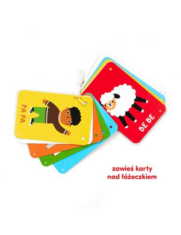 CzuCzu Kontrasty na sznureczku Książeczka do pokazywania dla dzieci 6m+ i 9m+