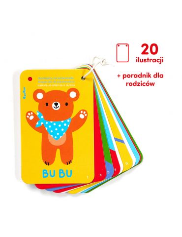 CzuCzu Kontrasty na sznureczku Książeczka do pokazywania dla dzieci 6m+ i 9m+