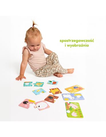 CzuCzu Zwierzątka z gospodarstwa Puzzle do pary 18m+