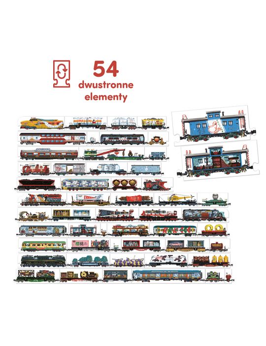CzuCzu Puzzle dwustronne Pociągi 5+