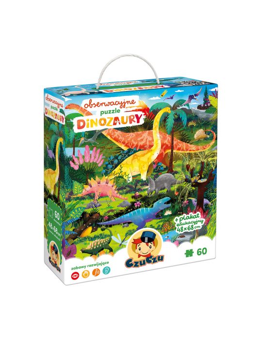 CzuCzu Puzzle obserwacyjne Dinozaury 4+
