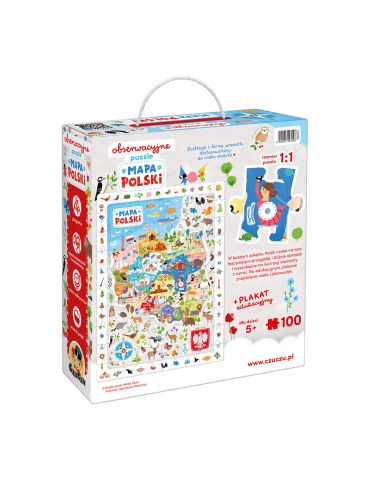 CzuCzu Puzzle obserwacyjne Mapa Polski 5+