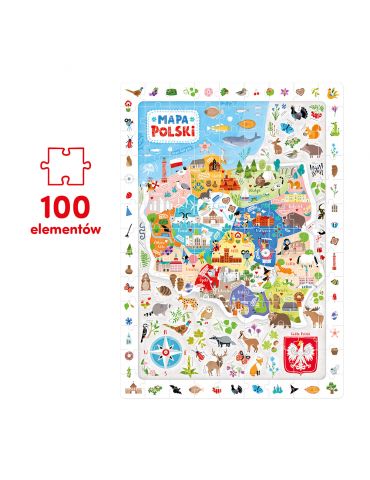 CzuCzu Puzzle obserwacyjne Mapa Polski 5+