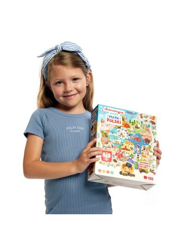 CzuCzu Puzzle obserwacyjne Mapa Polski 5+