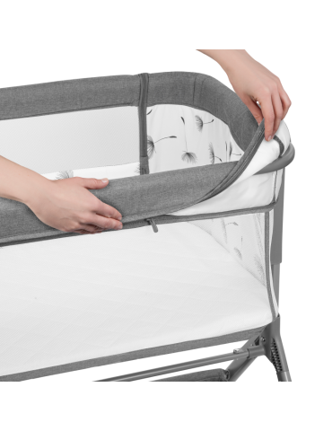 Lionelo Łóżeczko turystyczne dostawne Leonie Plus Grey Stone