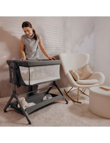 Lionelo Łóżeczko turystyczne dostawne Leonie Plus Grey Stone