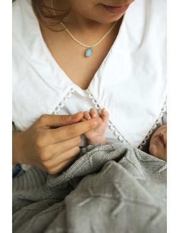 Poofi Kocyk merino Malmo jasno-szary