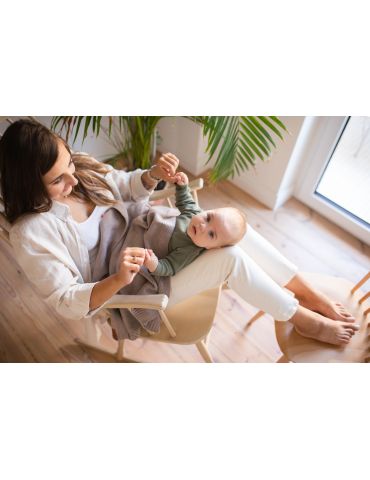 Poofi Kocyk merino Kyoto delikatny brąz