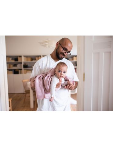 Poofi Kocyk merino Kyoto delikatny róż Poofi Kocyk merino Kyoto delikatny róż