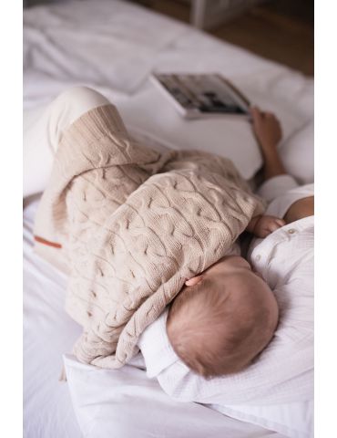 Poofi Kocyk merino Arendelle oat