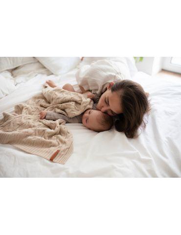 Poofi Kocyk merino Arendelle oat