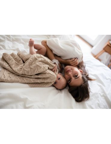 Poofi Kocyk merino Arendelle oat