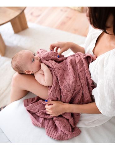 Poofi Kocyk merino Arendelle różany