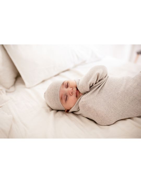 Poofi Kocyk merino Cozy beżowo-szary