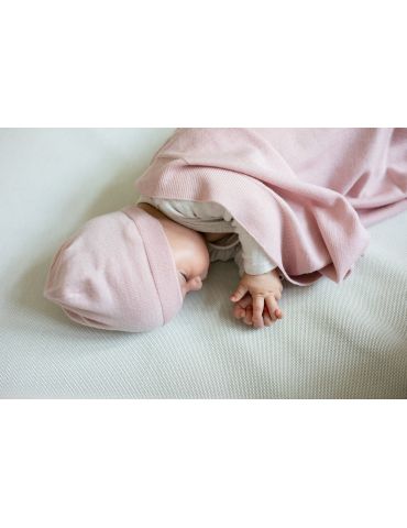 Poofi Kocyk merino Cozy delikatny róż