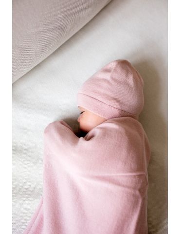 Poofi Kocyk merino Cozy delikatny róż