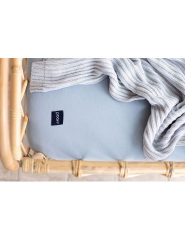 Poofi Prześcieradło do łóżeczka organic 70x140 Dusty blue Poofi Prześcieradło do łóżeczka organic 70x140 Dusty blue
