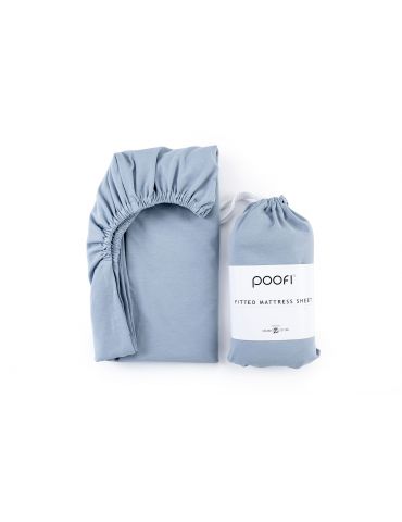 Poofi Prześcieradło do łóżeczka organic 70x140 Dusty blue Poofi Prześcieradło do łóżeczka organic 70x140 Dusty blue