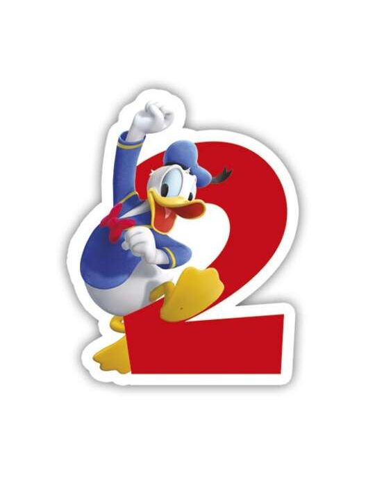 Świeczka urodzinowa Cyferka 2 Kaczor Donald Dajar