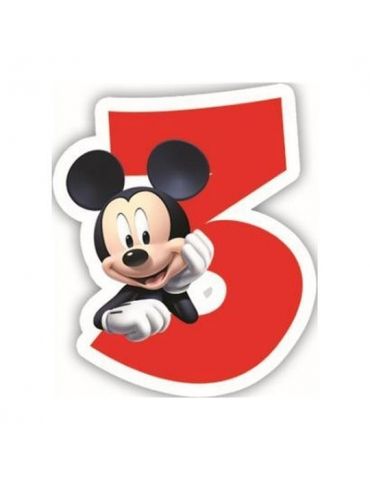 Świeczka urodzinowa Cyferka 3 Myszka Mickey Dajar Świeczka urodzinowa Cyferka 3 Myszka Mickey Dajar