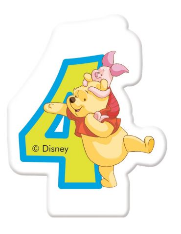 Świeczka urodzinowa Cyferka 4 Kubuś Puchatek Dajar