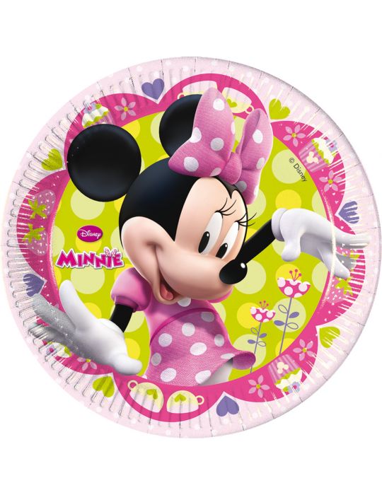 Talerzyki urodzinowe papierowe Minnie 8 szt. 23 cm Dajar
