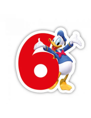 Świeczka urodzinowa Cyferka 6 Kaczor Donald Dajar Świeczka urodzinowa Cyferka 6 Kaczor Donald Dajar