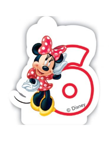 Świeczka urodzinowa Cyferka 6 Myszka Minnie Dajar Świeczka urodzinowa Cyferka 6 Myszka Minnie Dajar