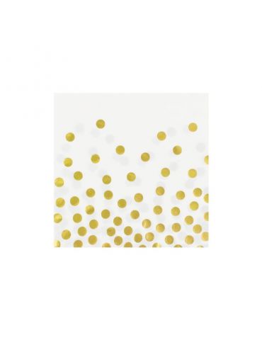 Serwetki papierowe Złote groszki 33x33 cm 12 szt. Godan Serwetki papierowe Złote groszki 33x33 cm 12 szt. Godan