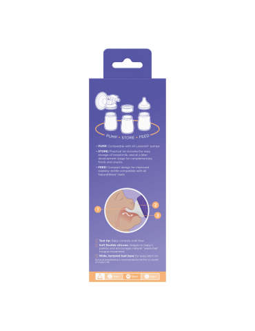 Lansinoh Butelka 240 ml ze smoczkiem o średnim przepływie