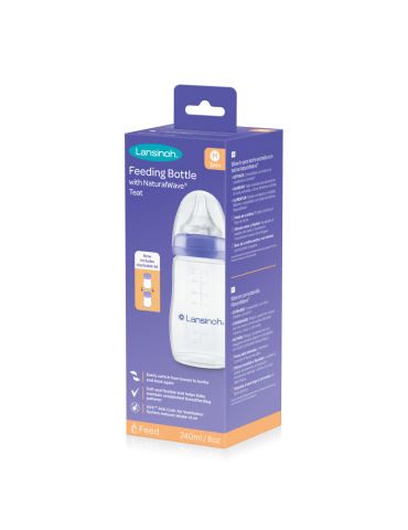 Lansinoh Butelka 240 ml ze smoczkiem o średnim przepływie