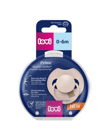 Lovi Smoczek silikonowy dynamiczny 0-6m Prime Nude 1 szt.