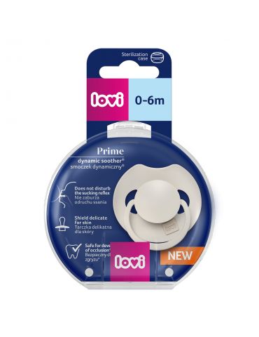 Lovi Smoczek silikonowy dynamiczny 0-6m Prime Coconut 1 szt.