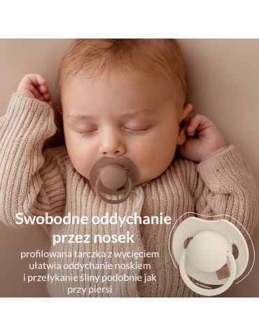 Lovi Smoczek silikonowy dynamiczny 6-18m Prime Coconut/Ivory 2 szt.