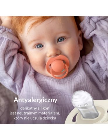 Lovi Smoczek silikonowy dynamiczny 6-18m Prime Coconut/Ivory 2 szt.