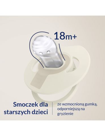 Lovi Smoczek silikonowy dynamiczny 18m+ Prime Nude/blush 2 szt. Lovi Smoczek silikonowy dynamiczny 18m+ Prime Nude/blush 2 szt.