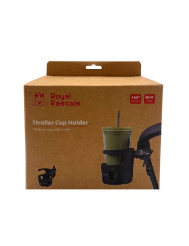 Royal Rascals Uniwersalny uchwyt na kubek do wózka dziecięcego czarny