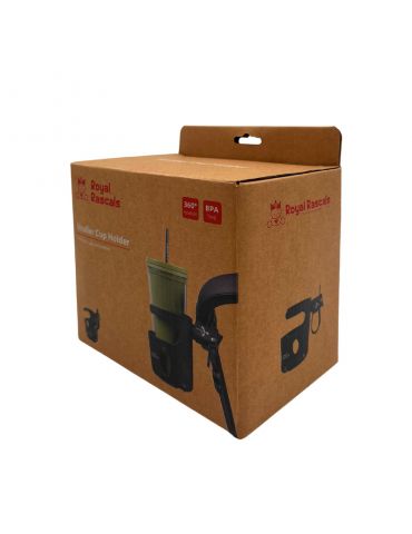 Royal Rascals Uniwersalny uchwyt na kubek do wózka dziecięcego czarny